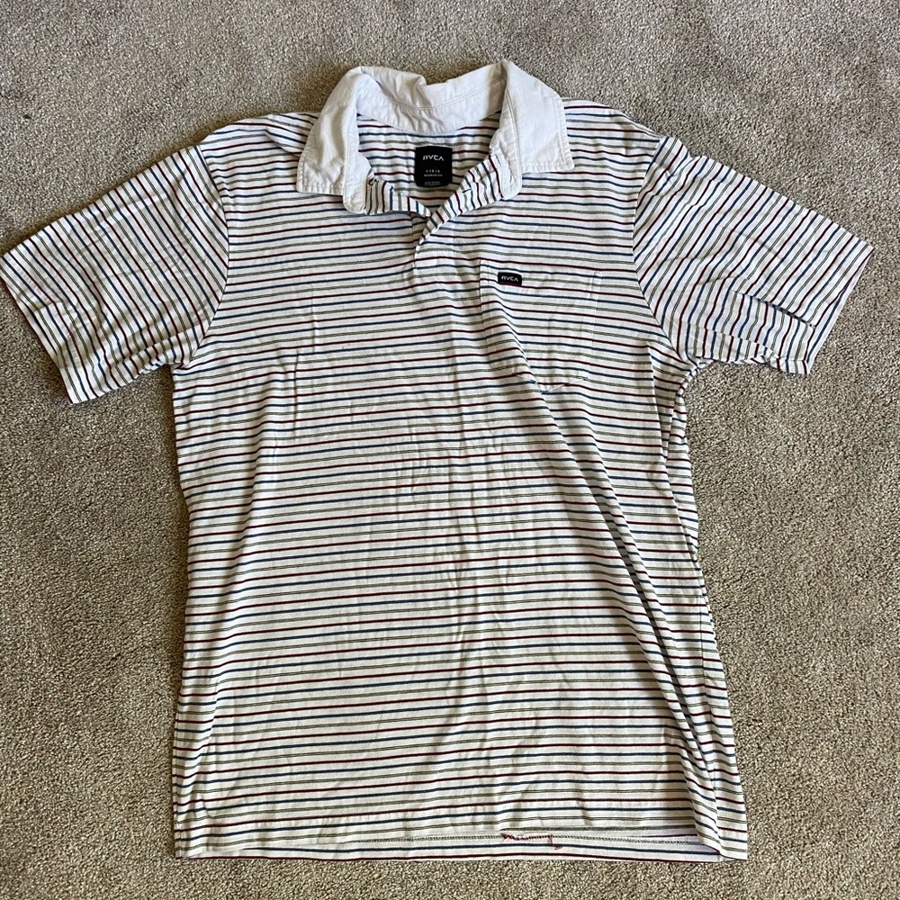 RVCA Striped Polo Shirt